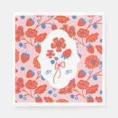 Berry Sweet Berries Monogram Babydusche Serviette (Vorderseite)