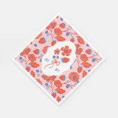 Berry Sweet Berries Monogram Babydusche Serviette (Ecke)