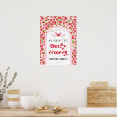 Berry Sweet Birthday 18x24 Strawberry Willkommen Poster (Küche)