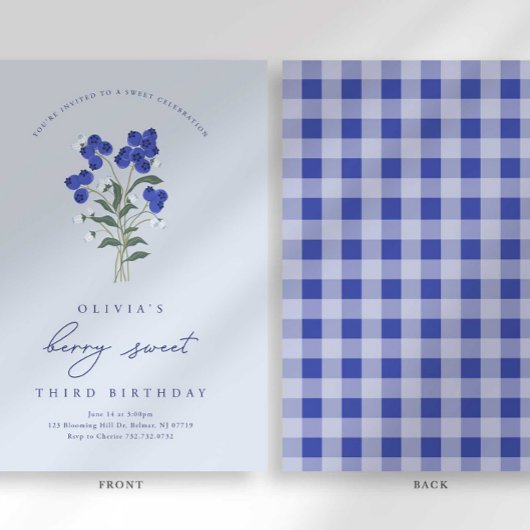 Berry Sweet Birthday Blueberry Einladung