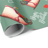 Berry Sweet Birthday Cake Muster Geschenkpapier (Rolleneckpunkt)