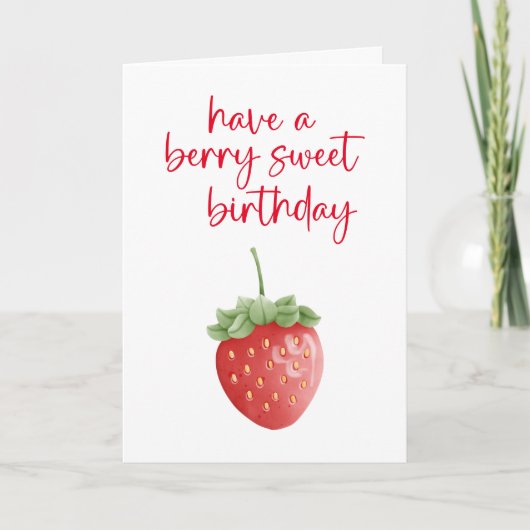 Berry Sweet Birthday Card Karte (Vorderseite)