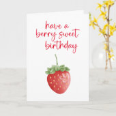 Berry Sweet Birthday Card Karte (Gelbe Blume)