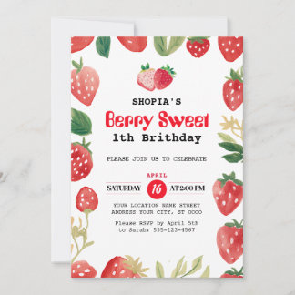 Berry Sweet Birthday Einladung