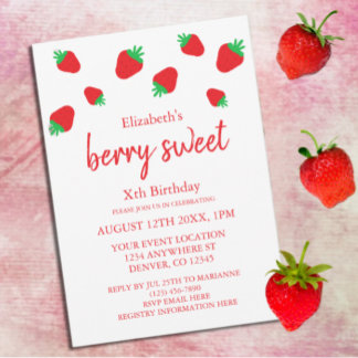 Berry Sweet Birthday Einladung