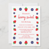 Berry Sweet Birthday Einladung (Vorderseite)
