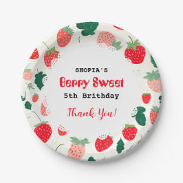 Berry Sweet Birthday Einladung Pappteller