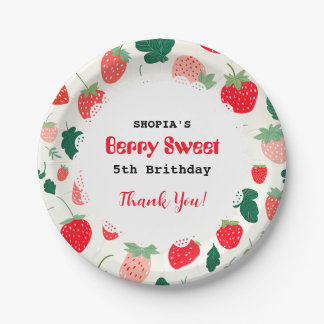Berry Sweet Birthday Einladung Pappteller