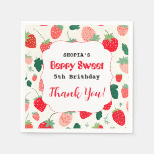 Berry Sweet Birthday Einladung Serviette