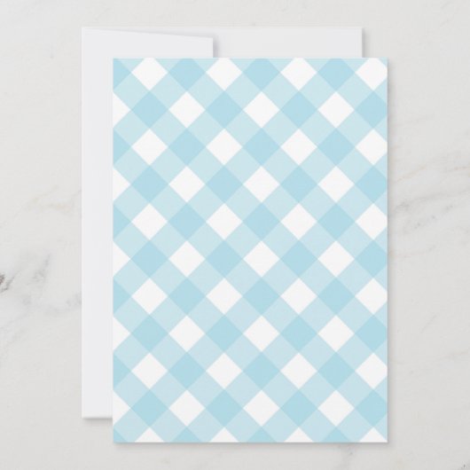 Berry Sweet Birthday Einladung Strawberry Gingham (Rückseite)