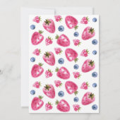 Berry Sweet Birthday Einladung Strawberry Thema (Rückseite)