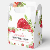 Berry Sweet Birthday Favor Box Strawberry Theme Geschenkschachtel (Geöffnet)