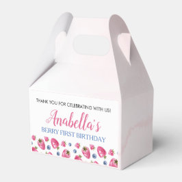 Berry Sweet Birthday Favor Box Strawberry Theme Geschenkschachtel