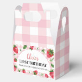 Berry Sweet Birthday Favor Box Strawberry Theme Geschenkschachtel (Geöffnet)