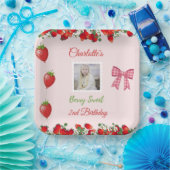 Berry Sweet Birthday Foto Pappteller (Party)