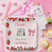 Berry Sweet Birthday Foto Pappteller (Party)