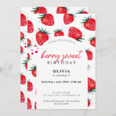 Berry Sweet Birthday Frühjahr Sommereinladung Einladung (Vorne/Hinten)