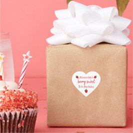 Berry Sweet Birthday Herz-Aufkleber