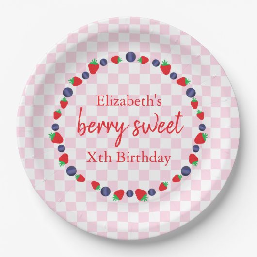Berry Sweet Birthday Pappteller (Vorderseite)