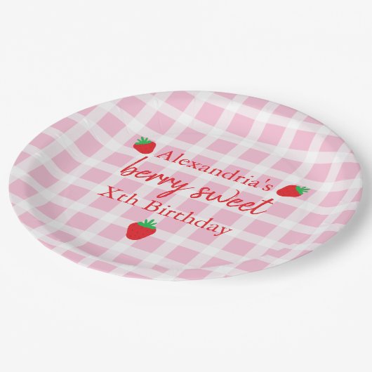 Berry Sweet Birthday Pappteller (Schrägansicht)