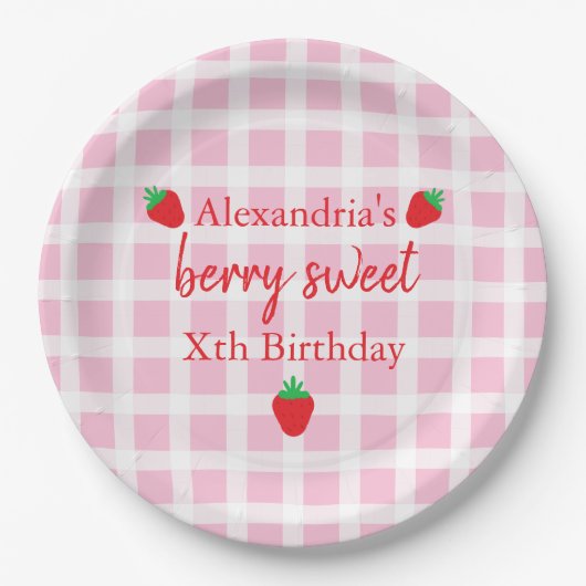 Berry Sweet Birthday Pappteller (Vorderseite)