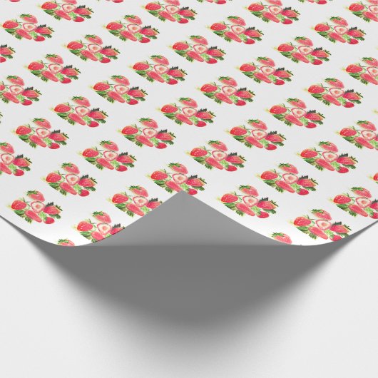 Berry Sweet Birthday Party Strawberobst Sommer Geschenkpapier (Ecke)