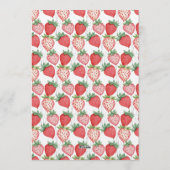 Berry Sweet Birthday Party Strawberry Birthday  Einladung (Rückseite)