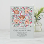 Berry Sweet Birthday Party | Strawberry Dogs Einladung (Stehend Vorderseite)