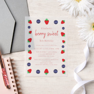 Berry Sweet Birthday Pergament Einladungen