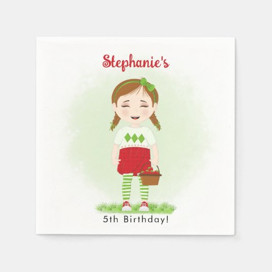 Berry Sweet Birthday Serviette (Vorderseite)