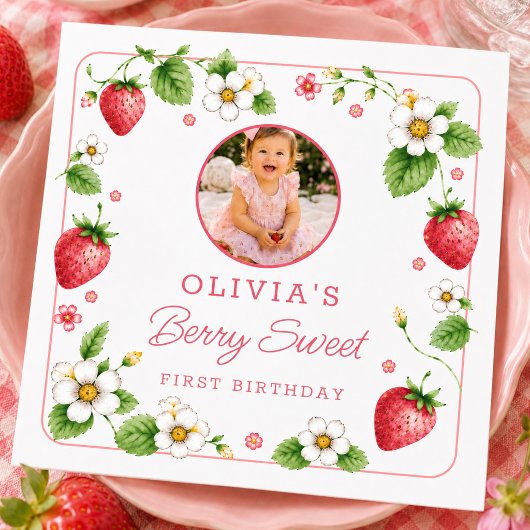 Berry Sweet Birthday Serviette 