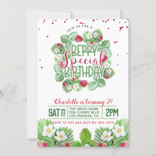 Berry Sweet Birthday Strawberry Einladung
