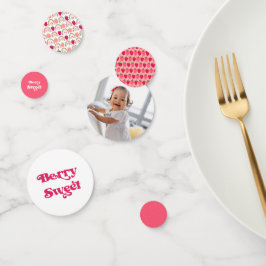 Berry Sweet Birthday Strawberry Pink Konfetti