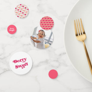 Berry Sweet Birthday Strawberry Pink Konfetti