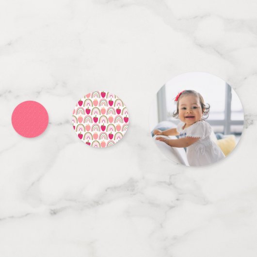 Berry Sweet Birthday Strawberry Pink Konfetti (Vorderseiten)