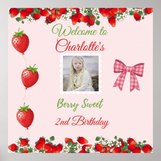 Berry Sweet Birthday Welcome Foto Poster