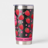 Berry Sweet Black Strawberry Floral Tumbler Thermobecher (Rechts)