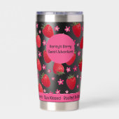 Berry Sweet Black Strawberry Floral Tumbler Thermobecher (Rückseite)
