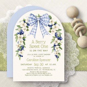 Berry Sweet Blaubeer-Baby-Arch-Shower Einladung