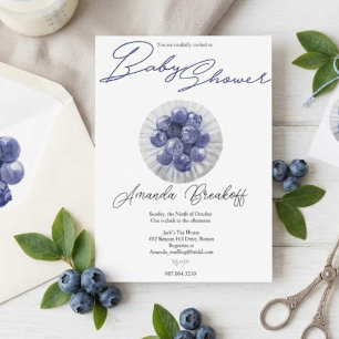 Berry Sweet Blaubeer-Baby-Party Einladung