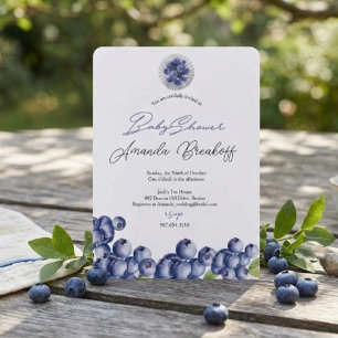Berry Sweet Blaubeer-Baby-Party Einladung