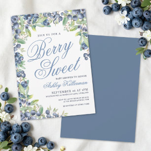 Berry Sweet Blaubeer-Baby-Party Einladung