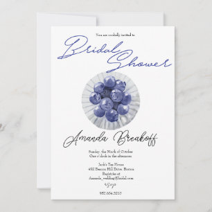 Berry Sweet Blaubeer-Brautabschied Einladung