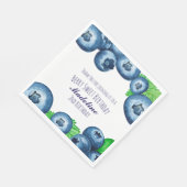 Berry Sweet Blaubeeren Geburtstag Papier Serviette (Ecke)