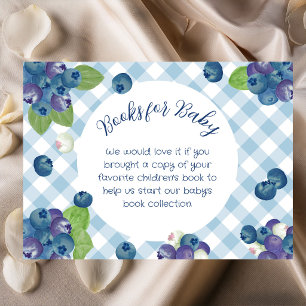 Berry Sweet Blaue Gingham Bücher Für Baby Begleitkarte