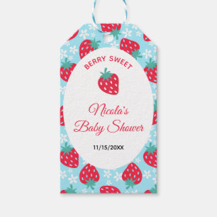 Berry Sweet Blue Erdbeer-Baby-Party Geschenkanhänger