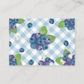 Berry Sweet Blue Gingham Windel-Raffle Begleitkarte (Rückseite)