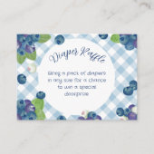 Berry Sweet Blue Gingham Windel-Raffle Begleitkarte (Vorderseite)