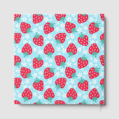 Berry Sweet Blue Strawberry Baby Shower  Gästebuch (Rückseite)