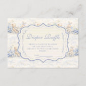 Berry Sweet Blue Toile Nursery Diapper Raffle Begleitkarte (Vorderseite)
